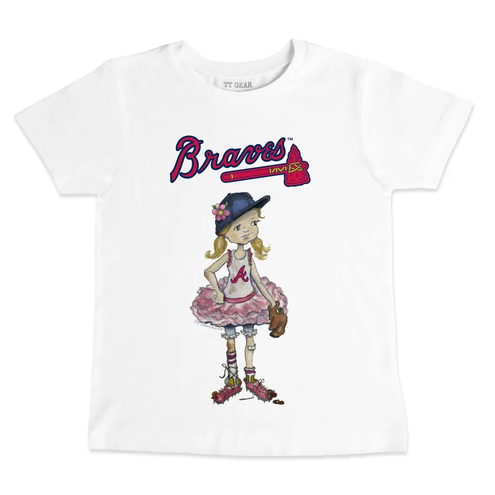 Lids Atlanta Braves Tiny Turnip Toddler Baseball Babes T-Shirt - White