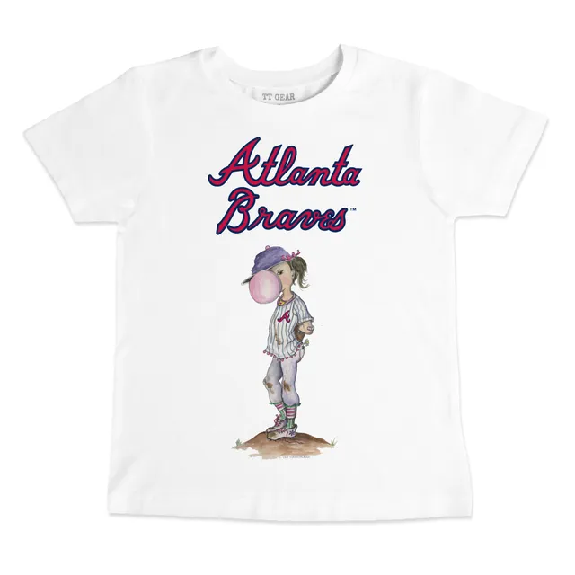 Lids Atlanta Braves Tiny Turnip Toddler Bubbles T-Shirt - White