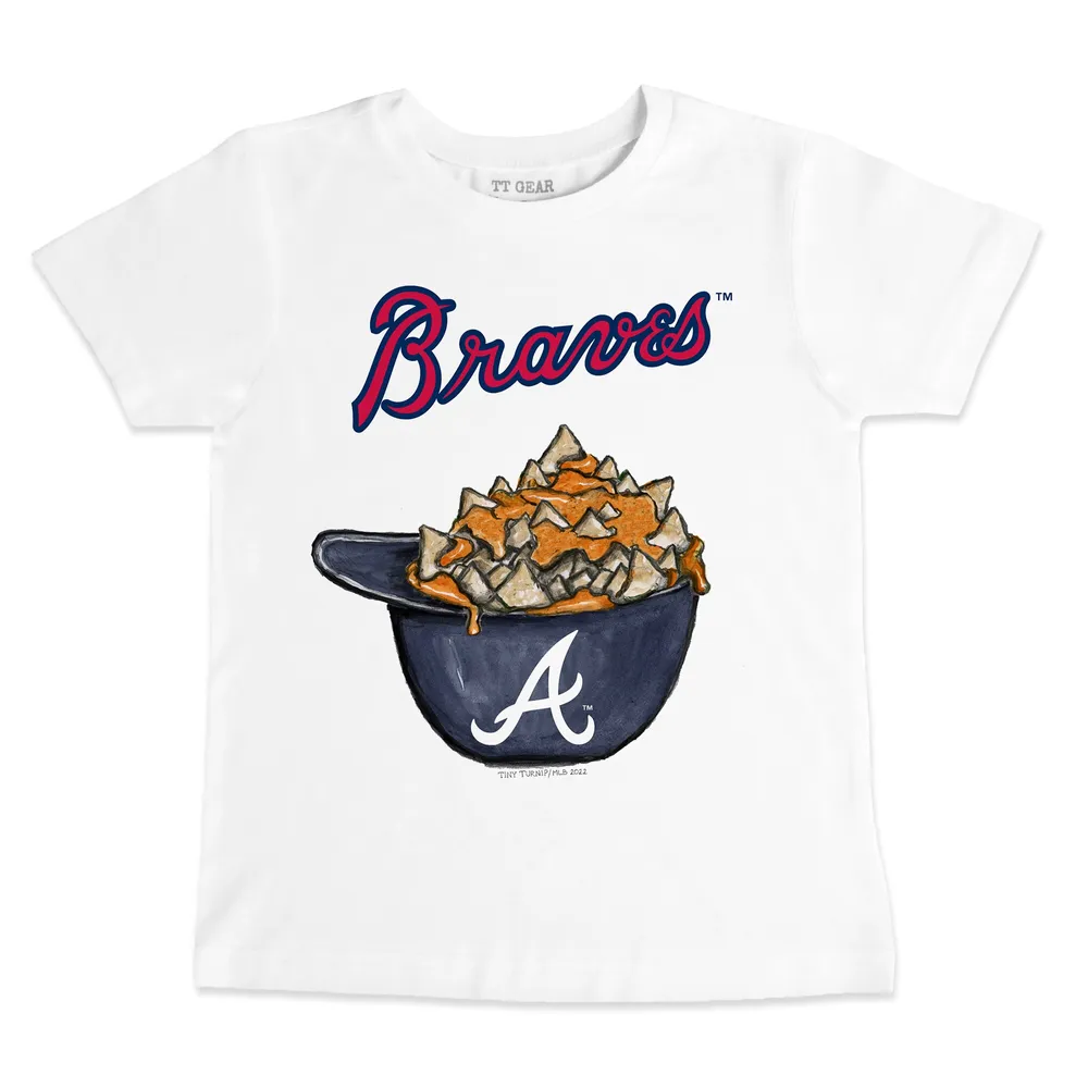 Lids Atlanta Braves Tiny Turnip Women's Popcorn T-Shirt - Navy