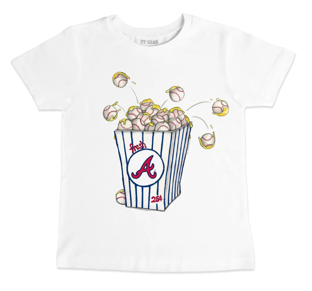 Toddler Atlanta Braves Tiny Turnip White Shark Logo T-Shirt