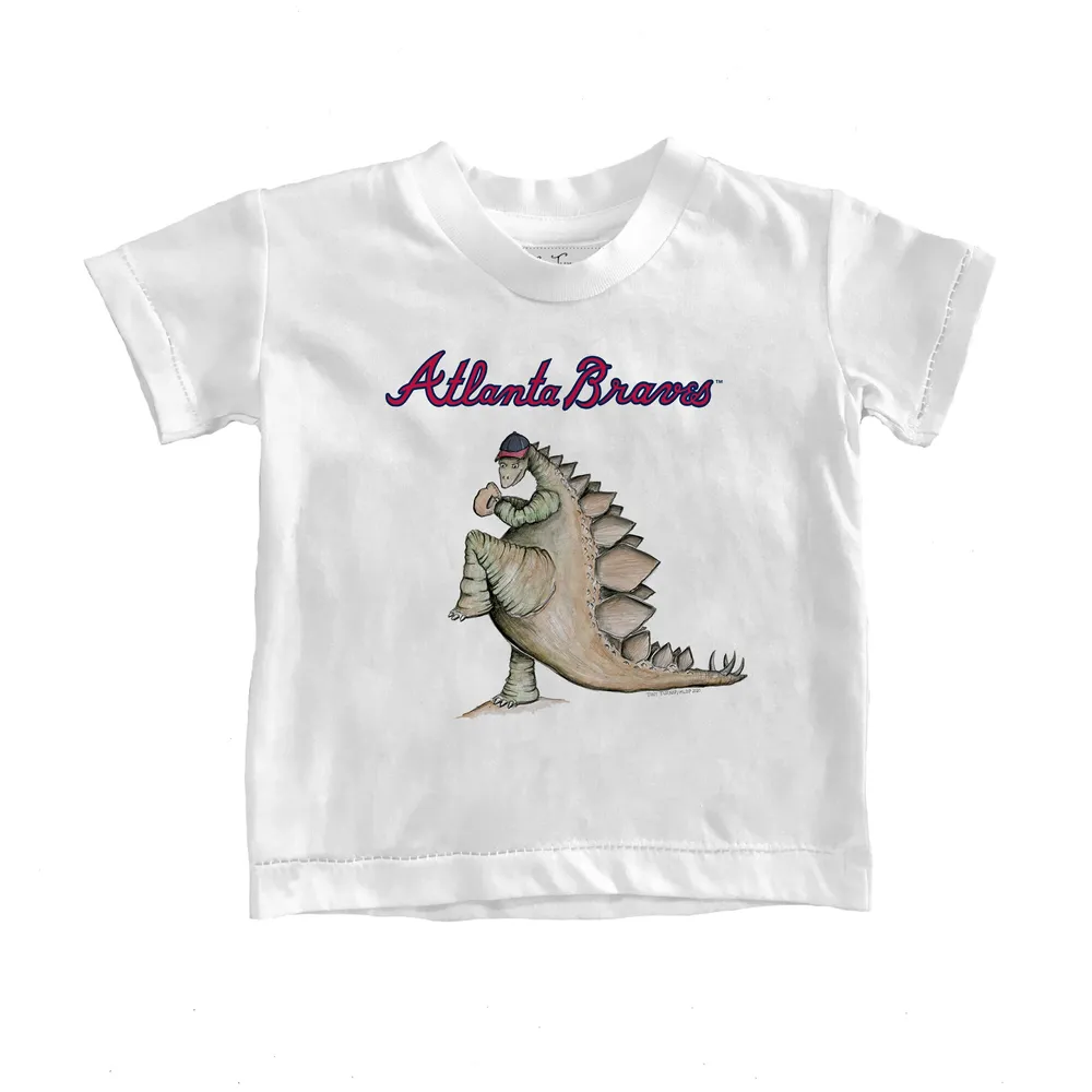 Toddler Tiny Turnip White Atlanta Braves Sundae Helmet T-Shirt Size: 4T