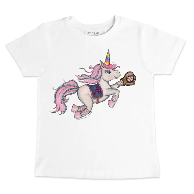 Lids Atlanta Braves Tiny Turnip Toddler Unicorn T-Shirt - White
