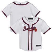 Toddler White Atlanta Braves Home Replica Jersey
