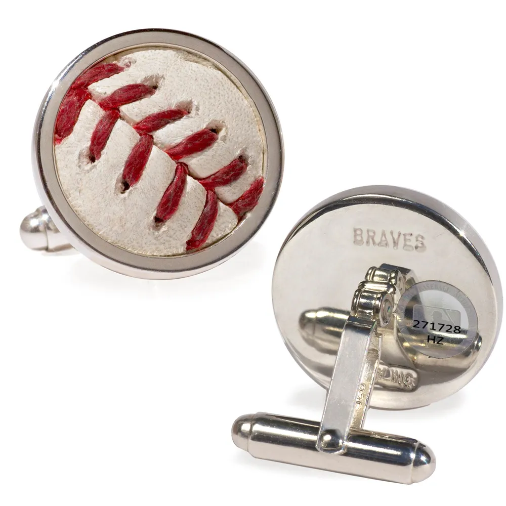 Lids Atlanta Braves Tokens & Icons Game-Used Baseball Cuff Links