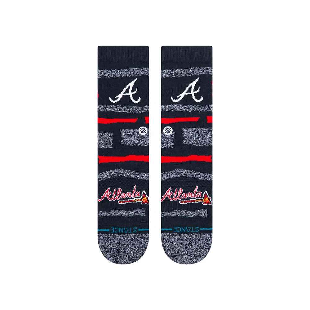 Chaussettes unisexes Stance Atlanta Braves Squeeze Tri-Blend Knit Crew
