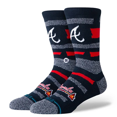 Chaussettes unisexes Stance Atlanta Braves Squeeze Tri-Blend Knit Crew