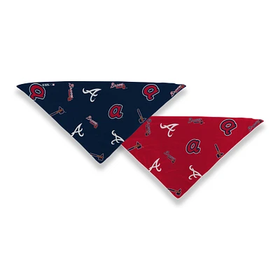 Lot de 2 bandanas triangulaires rafraîchissants unisexes Atlanta Braves