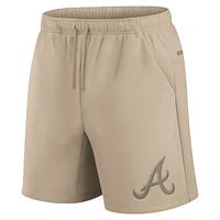 Short unisexe Fanatics kaki Atlanta Braves Elements en polaire super doux