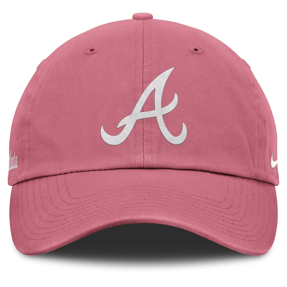 Unisex Nike Pink Atlanta Braves Club Adjustable Hat