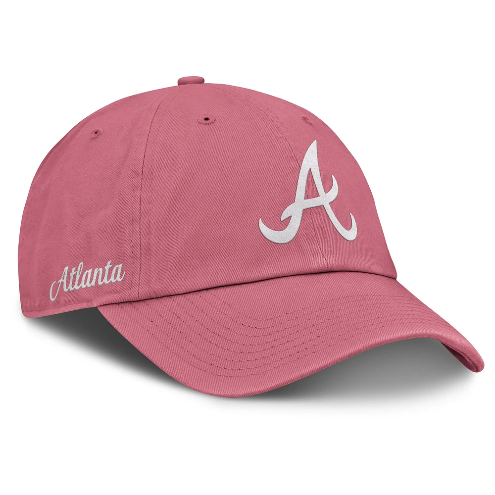 Unisex Nike Pink Atlanta Braves Club Adjustable Hat
