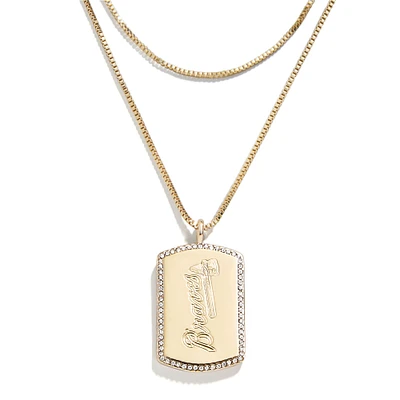 WEAR by Erin Andrews x Baublebar Atlanta Braves Dog Tag Necklace