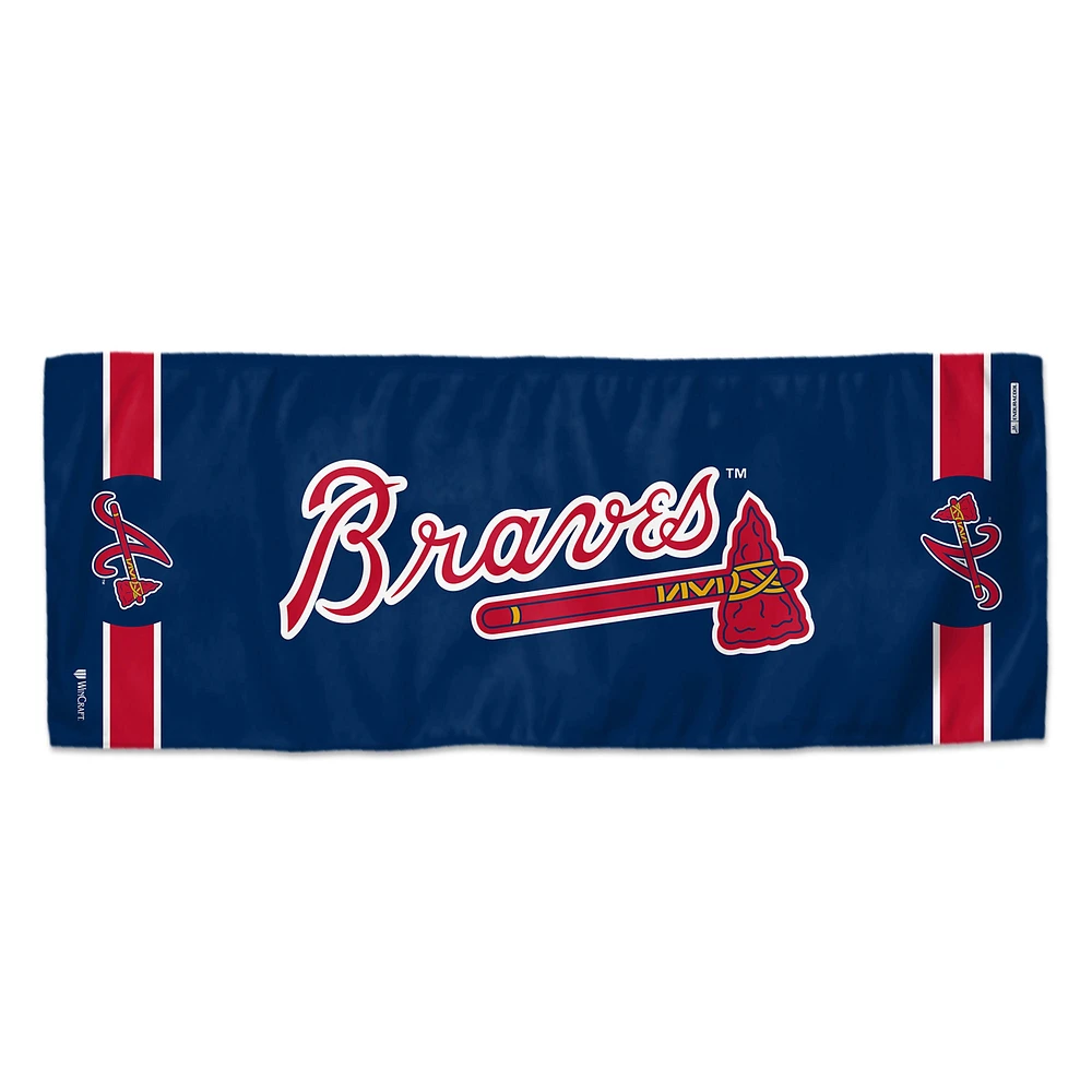 Serviette rafraîchissante double face WinCraft Atlanta Braves 12" x 30"