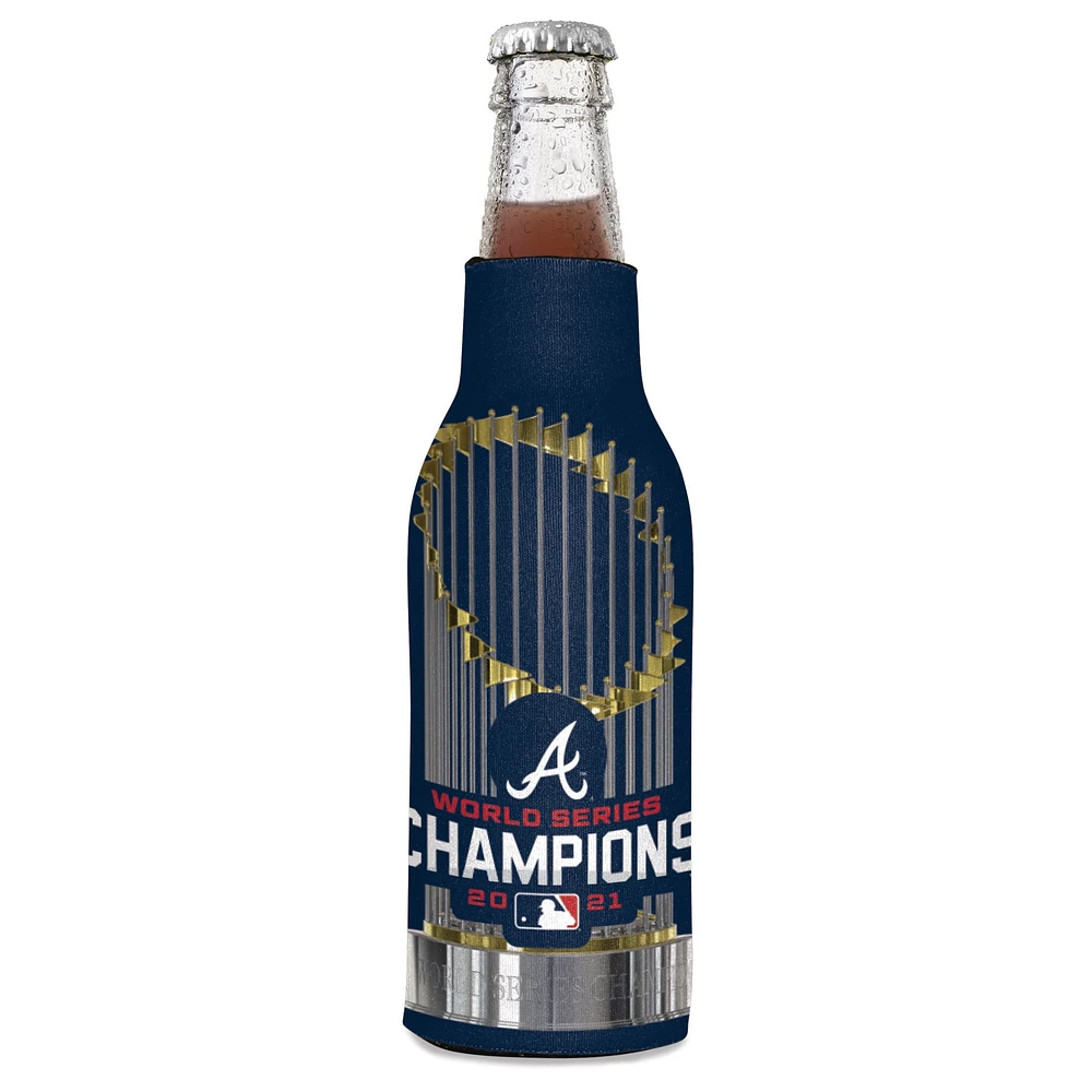 WinCraft Atlanta Braves Champions de la Série mondiale 2021 12oz. Refroidisseur de bouteilles