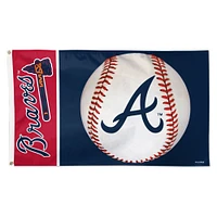 WinCraft Atlanta Braves 3' x 5' Baseball Deluxe Drapeau simple face