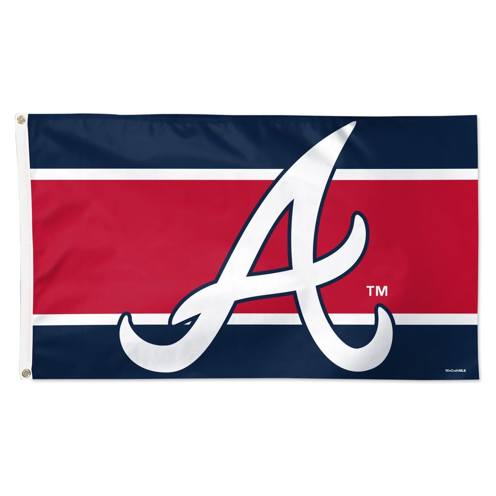 WinCraft Atlanta Braves 3' x 5' Horizontal Stripe Deluxe Single-Sided Flag