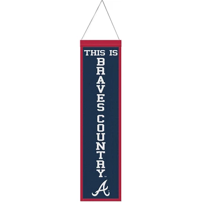 WinCraft Atlanta Braves 8" x 32" Bannière en laine avec slogan