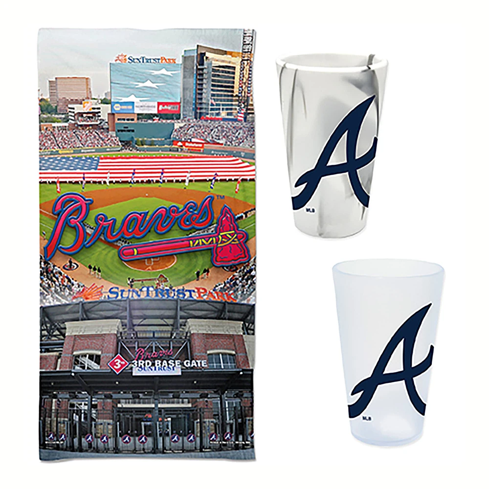 Pack d'accessoires pour la journée à la plage WinCraft Atlanta Braves