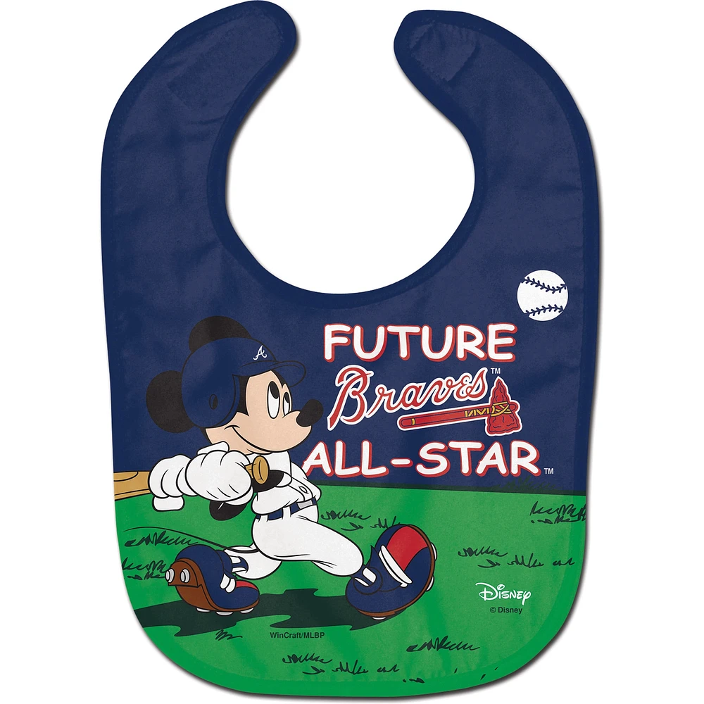 WinCraft Atlanta Braves Disney Mickey All Pro Bavoir pour bébé