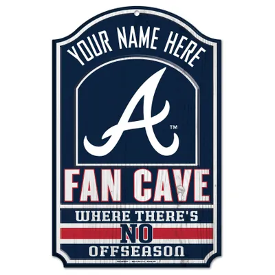Atlanta Braves WinCraft Personalized 11'' x 17'' Fan Cave Wood Sign