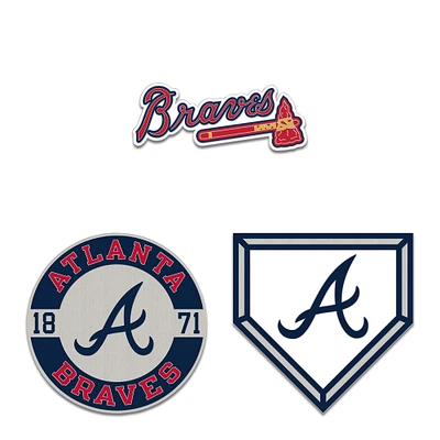 Ensemble de pin de collection WinCraft Atlanta Braves en trois pièces