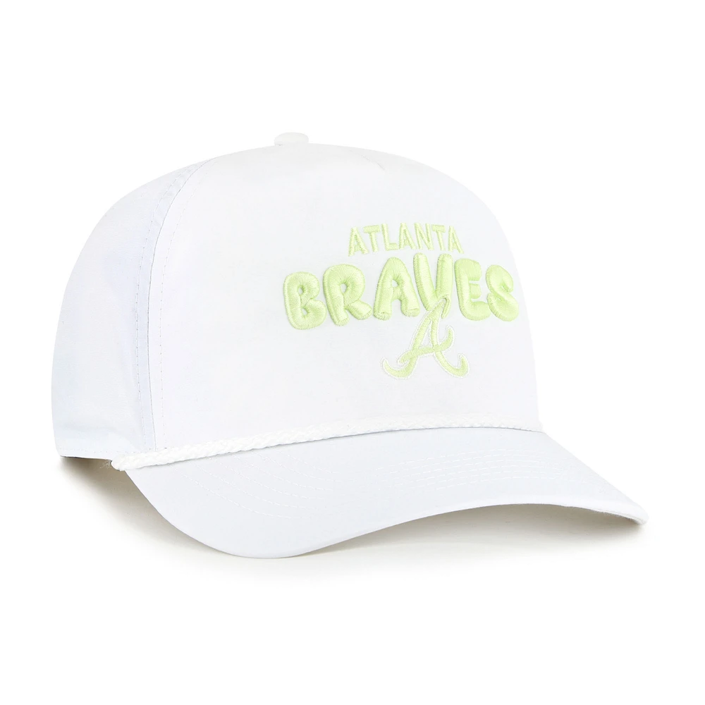 Women's '47  White Atlanta Braves Bright Side Adjustable Hitch Hat