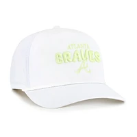 Women's '47  White Atlanta Braves Bright Side Adjustable Hitch Hat