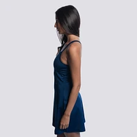Women's Lusso  Navy Atlanta Braves Ciara Strappy Dress