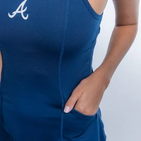 Women's Lusso  Navy Atlanta Braves Ciara Strappy Dress