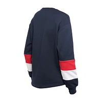 Women's New Era  Navy Atlanta Braves Game Day Color Pullover Sweatshirt