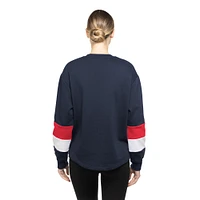 Women's New Era  Navy Atlanta Braves Game Day Color Pullover Sweatshirt