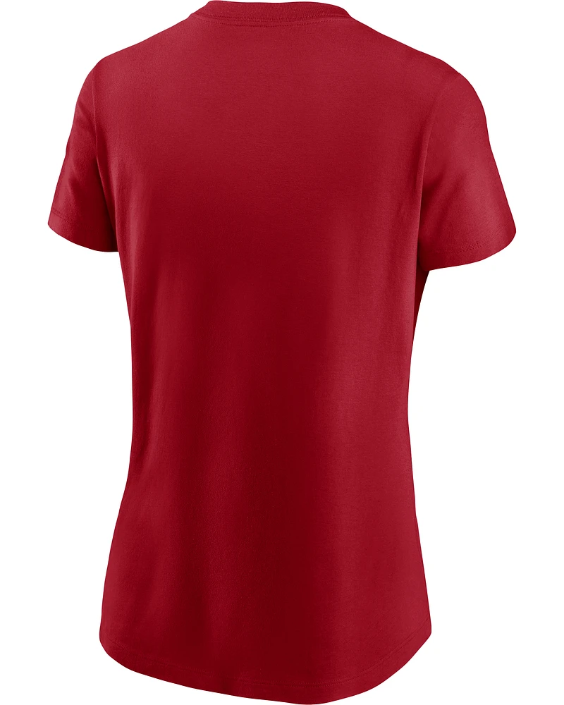 Women's Nike  Red Atlanta Braves Wordmark T-Shirt
