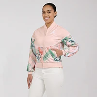 Women's WEAR by Erin Andrews  Sand Atlanta Braves Raglan Full-Zip Track Jacket