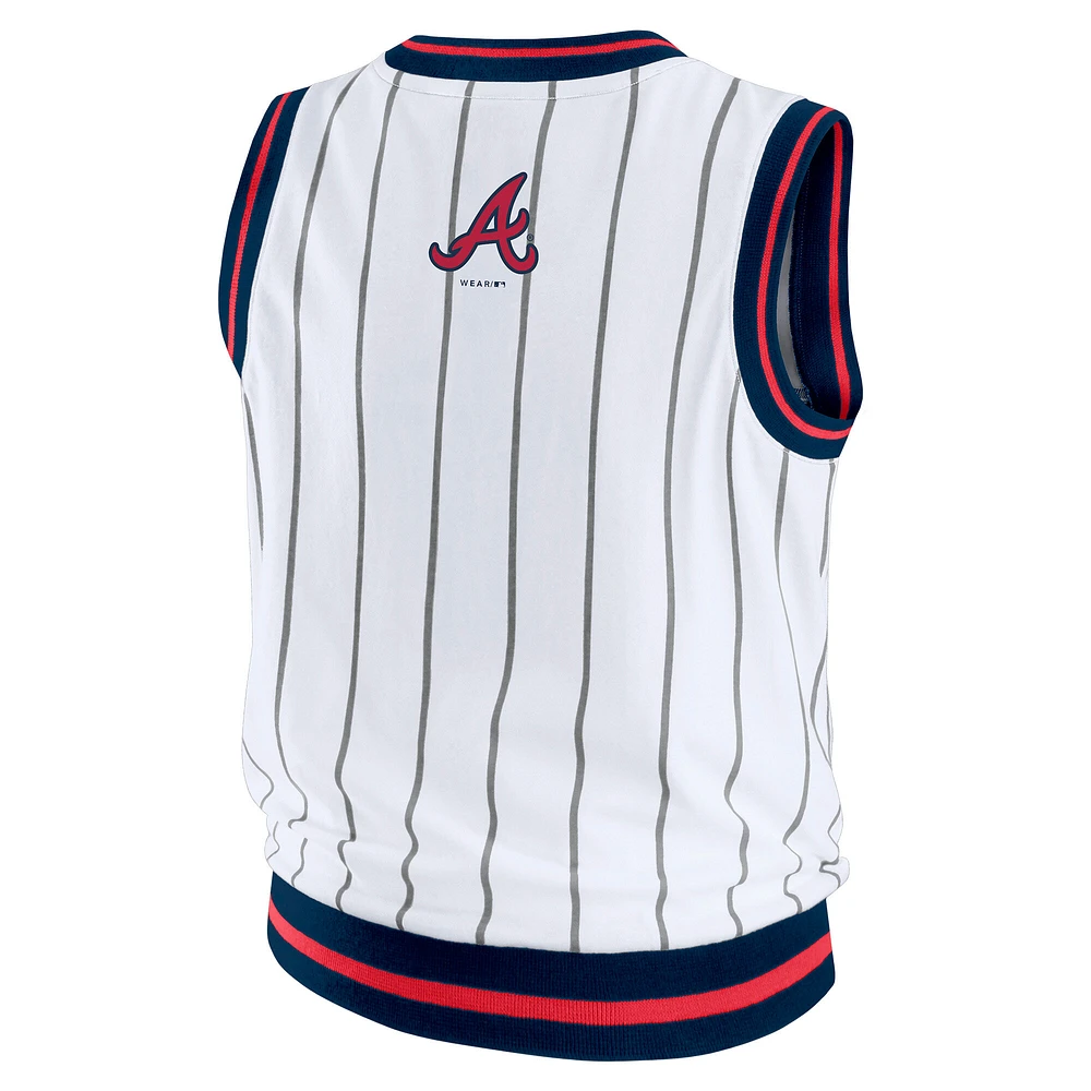 Women's WEAR by Erin Andrews  White Atlanta Braves Sporty Tank Top
