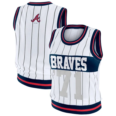 Women's WEAR by Erin Andrews  White Atlanta Braves Sporty Tank Top