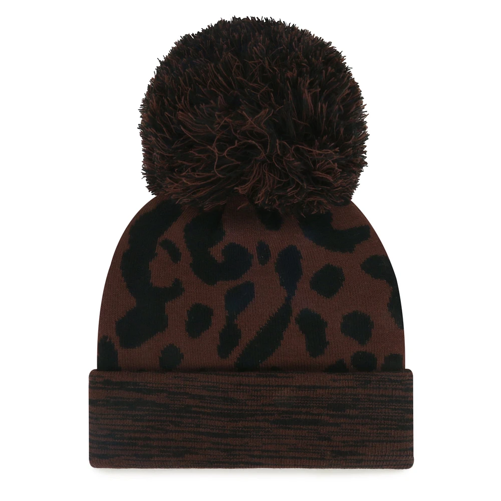 Women's '47 Brown Atlanta Braves Rosette Cuffed Knit Hat with Pom