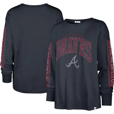 Atlanta Braves '47 Women's Statement Long Sleeve T-Shirt - Navy