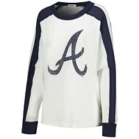 T-shirt blanc à manches longues '47 Atlanta Braves Premier Caribou pour femmes