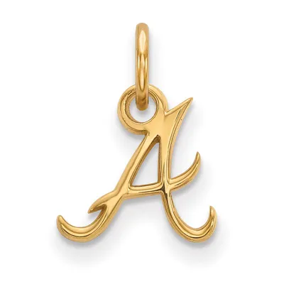 Atlanta Braves Women's Gold-Plated Sterling Silver Extra-Small Pendant