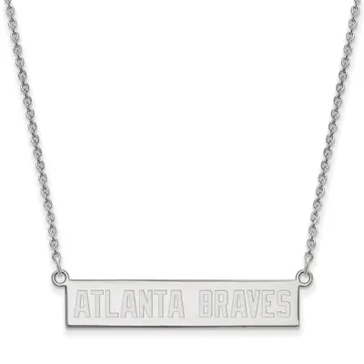 Atlanta Braves Women's Sterling Silver Small Bar Necklace