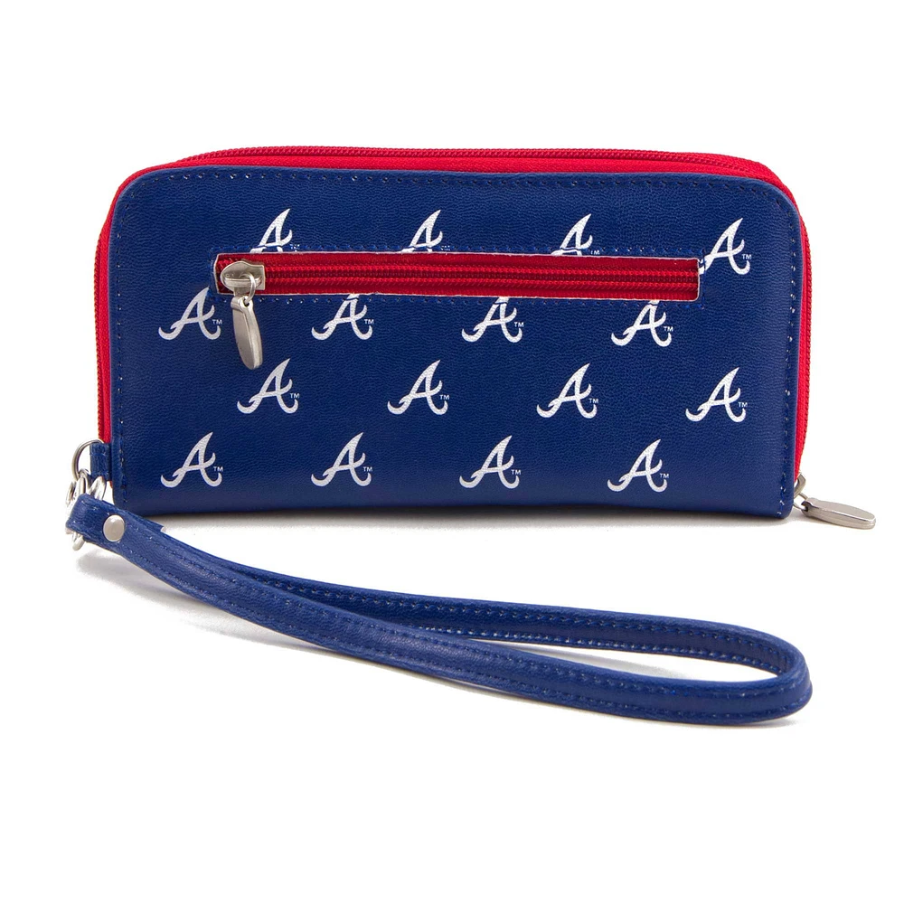 Portefeuille à poignet zippé Atlanta Braves pour femme