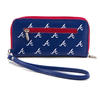 Portefeuille à poignet zippé Atlanta Braves pour femme