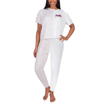 Atlanta Braves Concepts Sport Women's Brightside Top & Pants Set - Cream