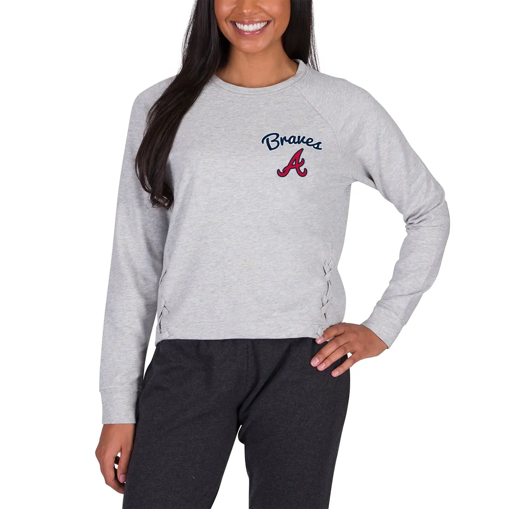 Lids Atlanta Braves Concepts Sport Women's Greenway Long Sleeve Top - Gray