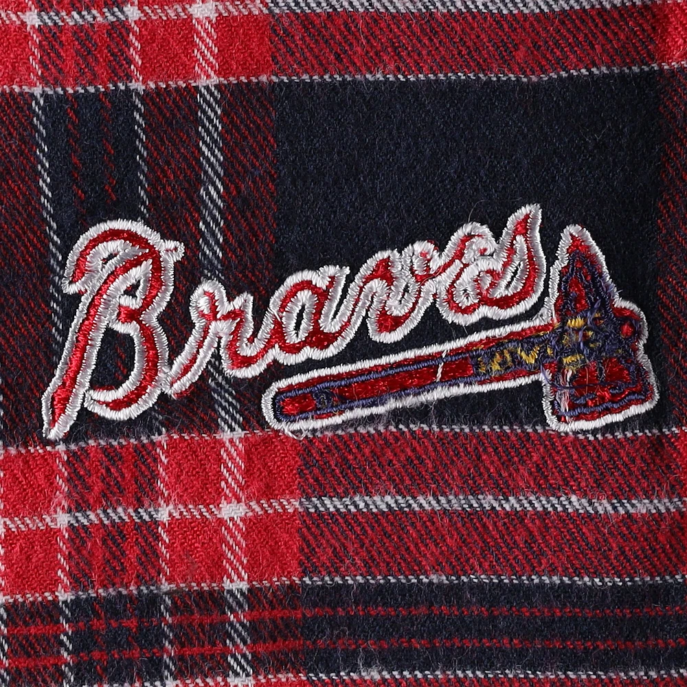 Ensemble de nuit avec écusson Atlanta Braves Concepts Sport pour femmes, bleu marine/rouge