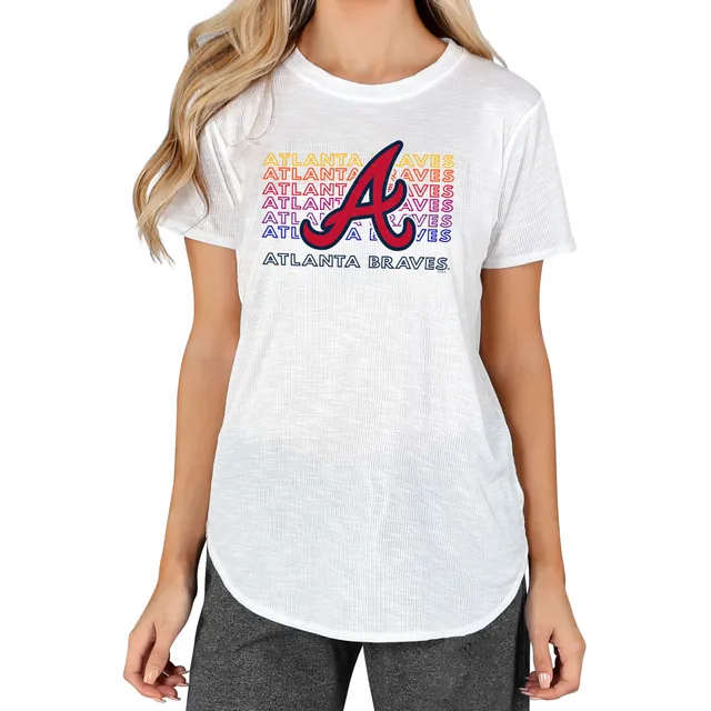 Lids Atlanta Braves Concepts Sport Women's Marathon Knit T-Shirt - Navy