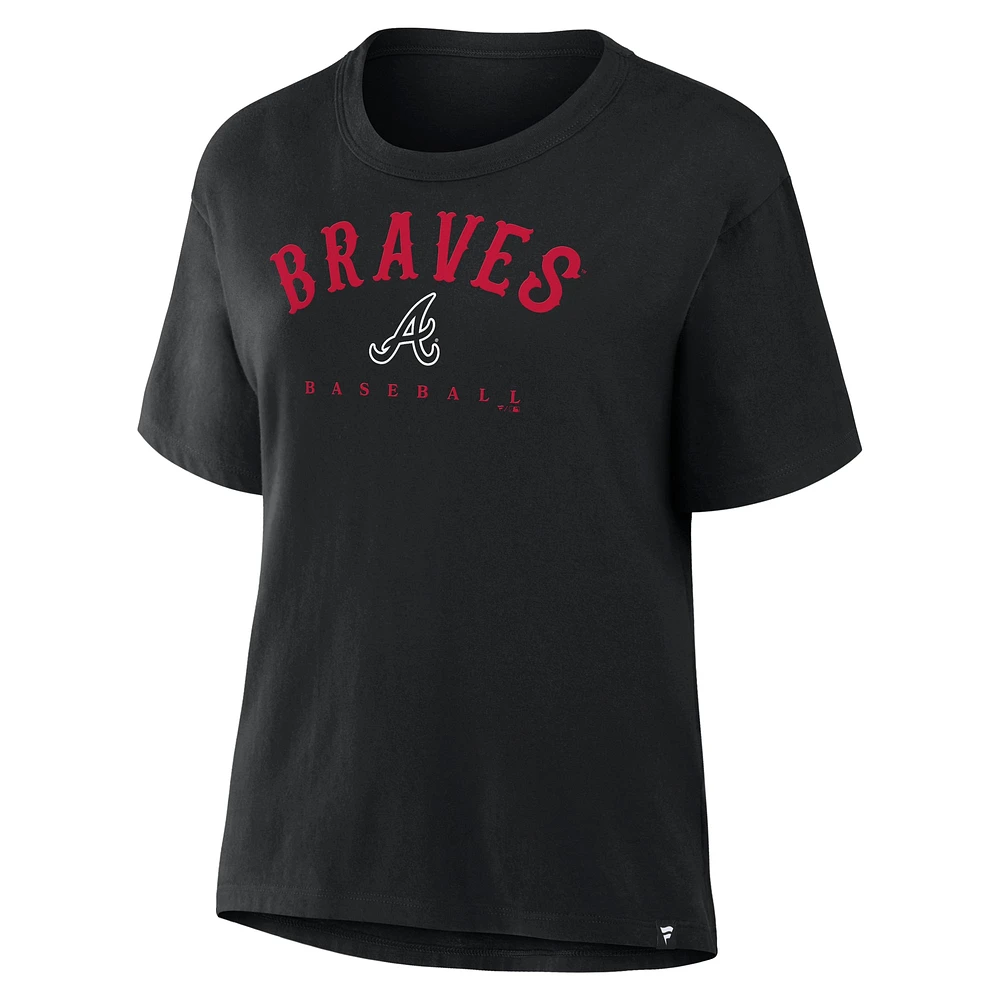 Women's Fanatics  Black Atlanta Braves Home Run Legacy T-Shirt