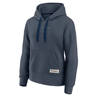 Women's Fanatics Blue Atlanta Braves Elements Future Ground Subtle Tonal Pullover Hoodie