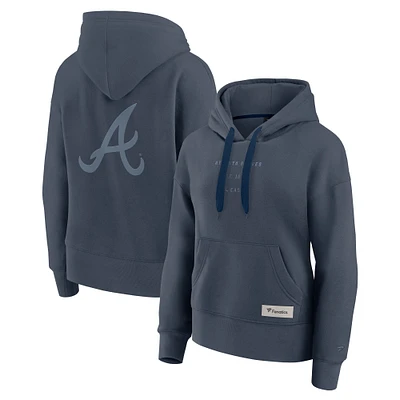 Women's Fanatics Blue Atlanta Braves Elements Future Ground Subtle Tonal Pullover Hoodie