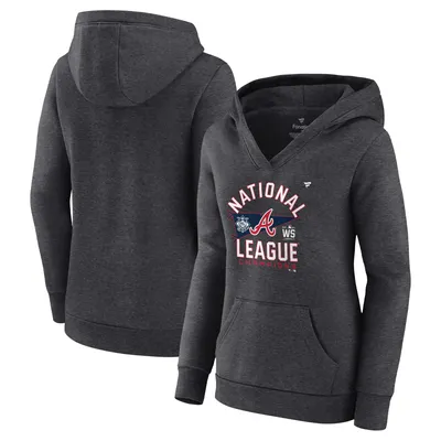 Women's Fanatics Branded Heathered Charcoal Houston Astros 2021 American  League Champions Locker Room Plus Size Crossover Neck Pullover Hoodie