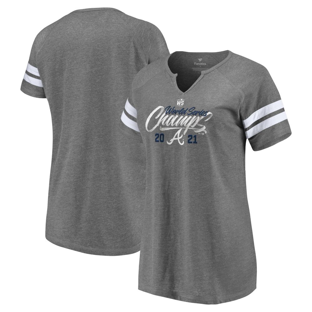 Official atlanta Braves Fanatics Branded Heathered Gray 2021 World